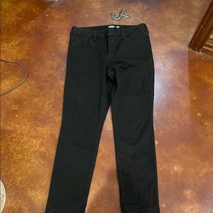 Old Navy Black Power Slim straight Skinny Mid raise